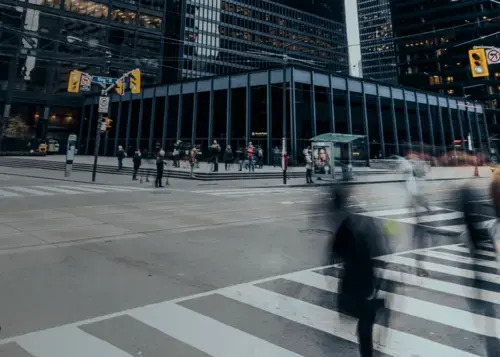 busy city street