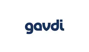 Gavdi logo in dark blue.