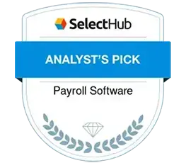 Selo de Software de Folha de Pagamento Escolha do Analista da SelectHub.