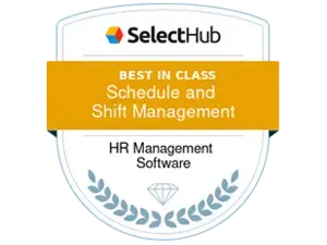 Prêmio "Best in Class" da SelectHub para software de gerenciamento de horários e turnos.